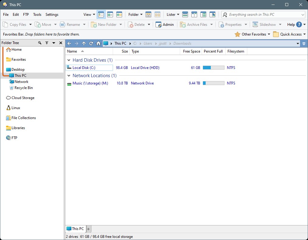 Интерфейс Directory Opus в Windows