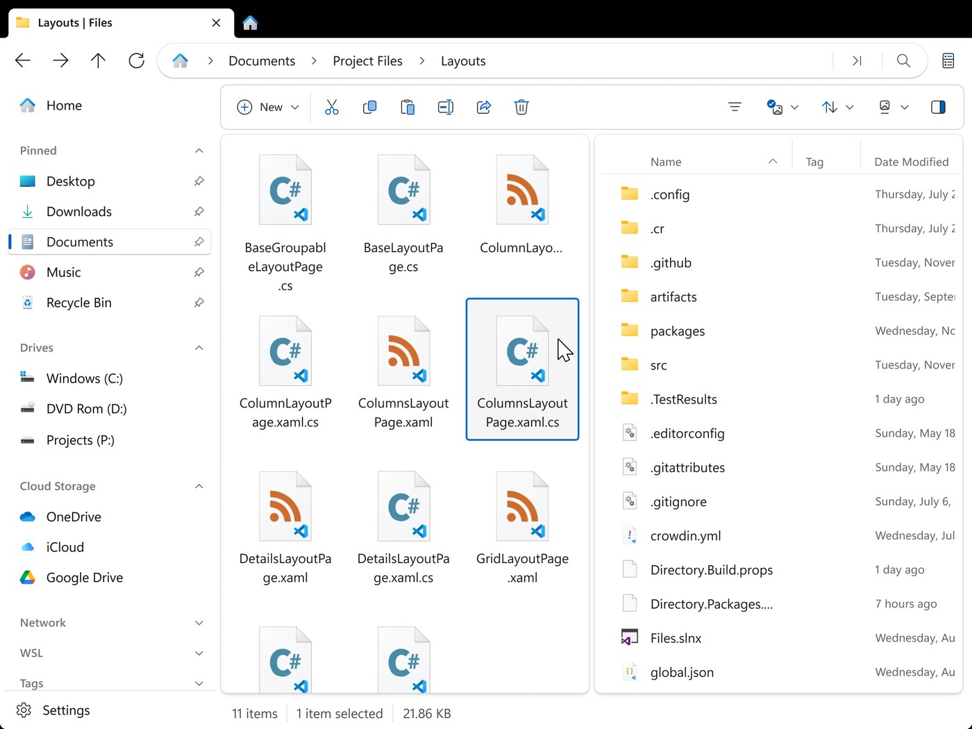 Интерфейс Files в Windows